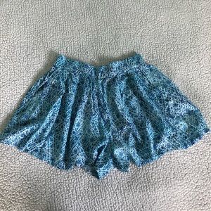 Pastel blue flowy shorts